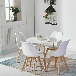 5 Piece Modern Dining Table Set and 4 Retro Chairs Dinning Kitchen Living Room