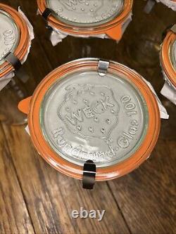 5x Weck Large Jar And Rundrand Glas 100 Lid 15cm Tall By 11cm Wide New