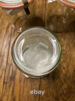 5x Weck Large Jar And Rundrand Glas 100 Lid 15cm Tall By 11cm Wide New