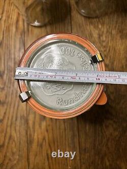 5x Weck Large Jar And Rundrand Glas 100 Lid 15cm Tall By 11cm Wide New