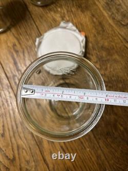 5x Weck Large Jar And Rundrand Glas 100 Lid 15cm Tall By 11cm Wide New