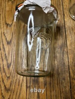 5x Weck Large Jar And Rundrand Glas 100 Lid 15cm Tall By 11cm Wide New