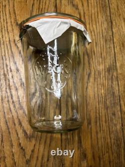 5x Weck Large Jar And Rundrand Glas 100 Lid 15cm Tall By 11cm Wide New
