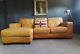 601 Chesterfield Vintage 3 Seater Leather Light Tan Club Corner Suite Courier