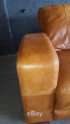 602 Chesterfield vintage 3 seater leather tan Club brown Corner suite courier av