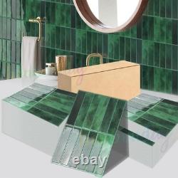 60X Self Adhesive Tile Stickers Backsplash Bathroom Kitchen Stick on Wall Tiles