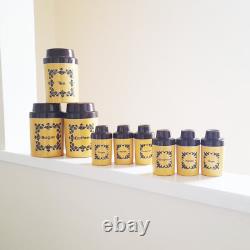 60s Set Of 9 Vintage Storage Jars East German Pneumant GDR Retro Lidded Jars