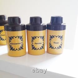 60s Set Of 9 Vintage Storage Jars East German Pneumant GDR Retro Lidded Jars