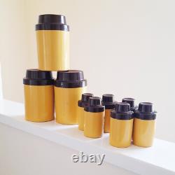 60s Set Of 9 Vintage Storage Jars East German Pneumant GDR Retro Lidded Jars