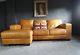 615 Chesterfield Vintage 3 Seater Leather Light Tan Club Corner Suite Courier
