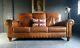 61. Chesterfield Leather Vintage & Distressed 3 Seater Sofa Brown Tan Courier