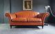 647. Vintage 2 Seater Tan Leather Sofa Club Chesterfield Courier Av