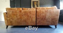 654 Chesterfield vintage 3 seater leather tan Club brown Corner suite courier av