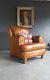 656. Chesterfield Vintage Club Leather Tan Armchair Courier Available