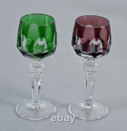 6 Nachtmann antique lead crystal liqueur Roman liqueur glass diamond cut 1970s century
