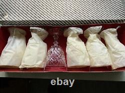 6 VINTAGE BRIERLEY HILL WINE (6) LEAD CUT CRYSTAL McKENZIE PAT. BOX