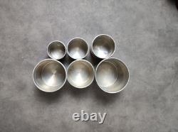 6 Vintage Retro Antique French Kitchen Nesting Aluminium Cannisters Art Decor 6 Vintage Retro Antique French Kitchen Nesting Aluminium Cannisters Art Decor