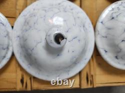 6 Vintage Retro Antique French Kitchen Nesting Enamel Cannisters Metal Art Decor