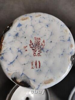 6 Vintage Retro Antique French Kitchen Nesting Enamel Cannisters Metal Art Decor