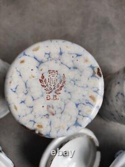 6 Vintage Retro Antique French Kitchen Nesting Enamel Cannisters Metal Art Decor