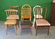 6 X Mixed Retro Dining Chairs, Vintage, Kitchen, Wood, Mid Century, Eclectic