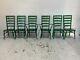 6 X Vintage 1960s Ercol Custom Made Original Green Stain Dining Kitchen Chairs