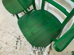 6 x Vintage 1960s Ercol Custom Made Original Green Stain Dining Kitchen Chairs