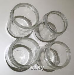 6x VTG 1970s NESCAFE COFFEE JARS 4 DAISY LIDS H 17cm inc lid RETRO STORAGE