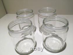 6x VTG 1970s NESCAFE COFFEE JARS 4 DAISY LIDS H 17cm inc lid RETRO STORAGE