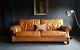 70 Chesterfield Leather Vintage & Distressed 3 Seater Sofa Tan Brown Courier Av