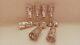 7 Vintage Marked 925 Sterling Silver Mexico Cordial Glasses
