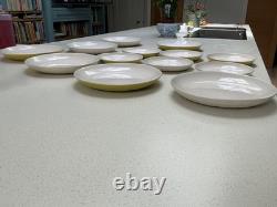 7 x Rare Large Raised Stem Dinner Plates & 6 x Side Plates SEE MY OTHERS