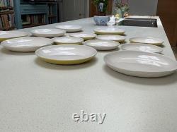 7 x Rare Large Raised Stem Dinner Plates & 6 x Side Plates SEE MY OTHERS