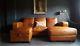 83 Chesterfield Vintage 3 Seater Leather Tan Club Brown Corner Suite Courier Av