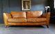 883. Chesterfield Leather Vintage & Distressed 3 Seater Sofa Brown Tan Courier Av