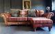 895. Tetrad Vintage Chesterfield 4 Seater Leather Sofa Club Courier Available