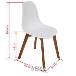 8 Seater Dining Table and Chairs Set Large Meeting Table Retro Style White Seats