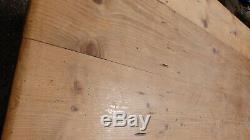 8ft Vintage farmhouse pine rustic kitchen dining table seats 10 with ease