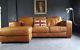 901 Chesterfield Vintage 3 Seater Leather Tan Club Brown Corner Suite Courier Av