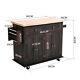 90cm Large Kitchen Trolley Utility Cabinet Cart With Wine Rack & 2 Drawers, 3 Color