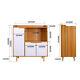 90cm Modern Accent Cupboard With 3 Doors Sideboard Storage Decorative Side Cabinet