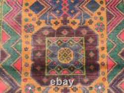 9730 Vintage Afghan Rug Turkish Handmade Anatolian Tribal Bohemian Kilim Rug 4x7