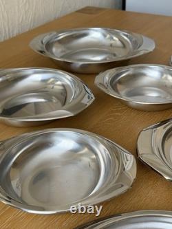 AMC 18/10 Stainless Steel Serving Dishes Bowls Platters 7 Piece Vintage Italy AMC 18/10 Stainless Steel Serving Dishes Bowls Platters 7 Piece Vintage Italy