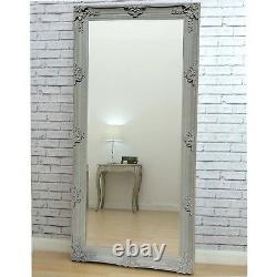 Abbey Distressed Vinatge Grey Large Wall Leaner Mirror 31x65 165cm x 79cm