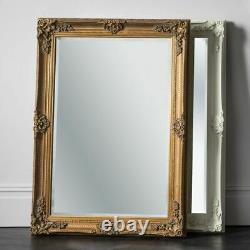 Abbey Large Vintage Gold Rectangle Ornate Wall Mirror 31x43 (110cm x 79cm)