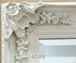 Abbey Vinatge Cream Large Shabby Chic Wall Leaner Mirror 165cm x 79cm