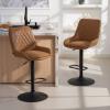 Adjustable Bar Stools Set Of 2, Retro Swivel Kitchen Stool With Back Refurbished