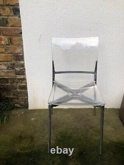 Affordable! 4 Ultra Smart Vintage Retro Aluminium And Perspex Stacking Chairs
