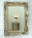 Amore Shabby Chic Vintage Large Ornate Wall Mirror Champagne Silver 47 X 35