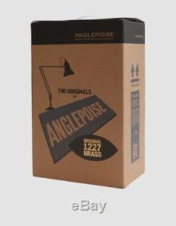 Anglepoise Original 1227 Brass Retro Spiral Desk Lamp Jet Black RRP £250.00